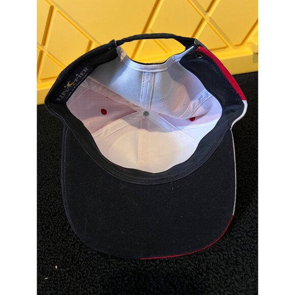 Vintage Chapel Hill Racing Strapback Cap Red/Black/White M3 - Picture 3 of 4